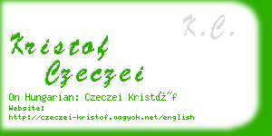 kristof czeczei business card